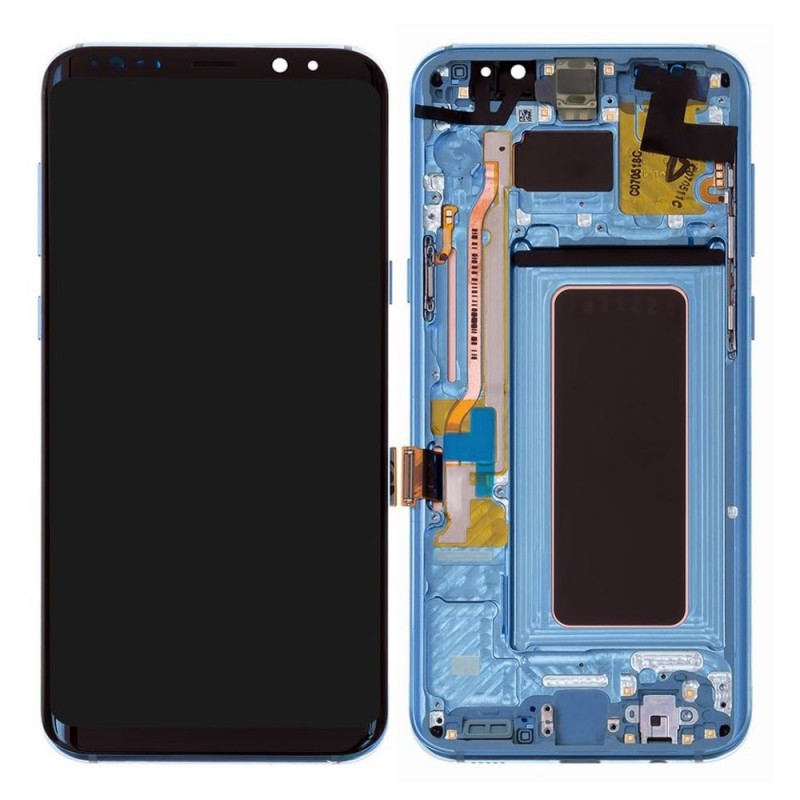 Samsung SERVICE PACK Display LCD ORIGINALE + Frame Per Galaxy G955 S8+ Plus | Blue