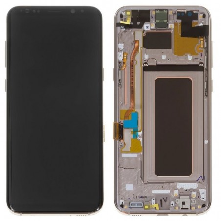 Samsung Service Pack Original LCD Display + Frame For Galaxy G955 S8+ Plus | Gold