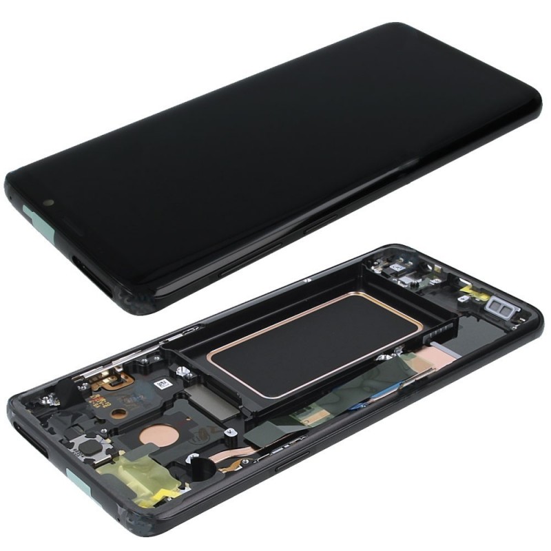 Samsung Service Pack Original LCD Display + Frame For Galaxy G965 S9+ Plus | Black