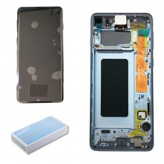 Scopri Samsung SERVICE PACK Display LCD ORIGINALE + Frame Per Galaxy G973 S10 | Prism Blue in dettaglio