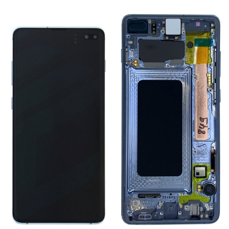 Samsung Service Pack Original LCD Display + Frame For Galaxy G975 S10+ Plus | Prism Blue