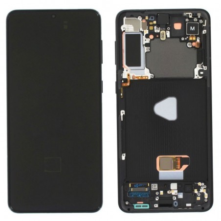 Samsung SERVICE PACK Display LCD ORIGINALE + Frame Per Galaxy G991 S21 5G | Phantom Gray
