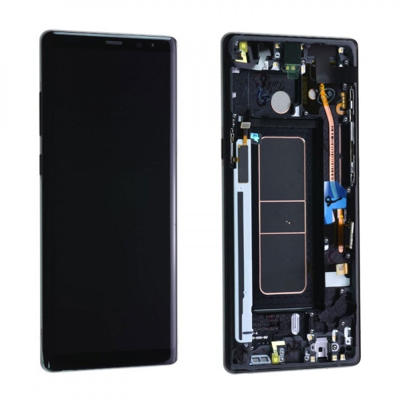 Samsung SERVICE PACK Display LCD ORIGINALE + Frame Per Galaxy Note 8 N950 | Nero