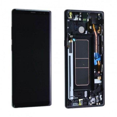 Samsung SERVICE PACK Display LCD ORIGINALE + Frame Per Galaxy Note 8 N950 | Nero