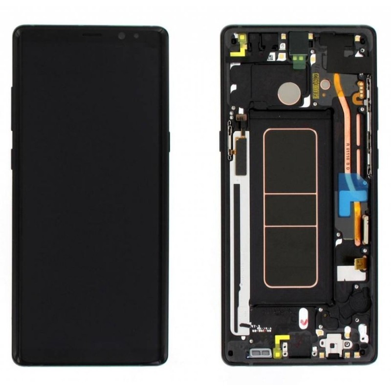Samsung SERVICE PACK Display LCD ORIGINALE + Frame Per Galaxy Note 8 N950 | Nero