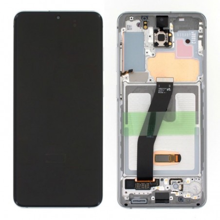 Samsung Service Pack Original LCD Display + Frame (WITHOUT CAMERA) for Galaxy S20 4G G980 / 5G G981 | WHITE