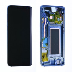 Samsung SERVICE PACK Display LCD ORIGINALE + Frame Per Galaxy S9 G960 Blu Polaris
