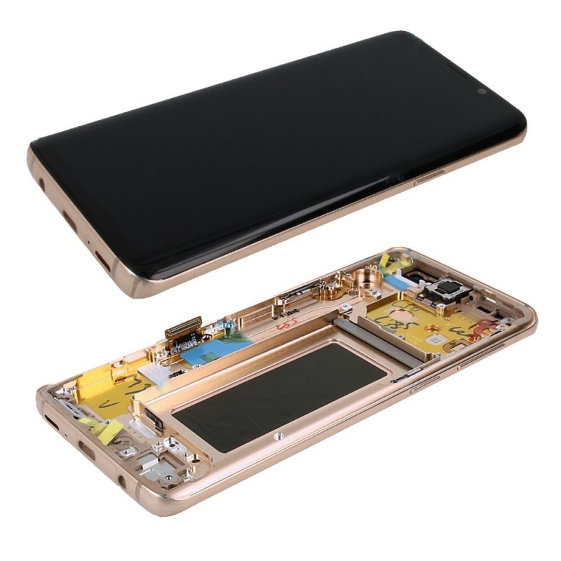 Samsung Service Pack Original LCD Display + Frame For Galaxy G960 S9 Gold