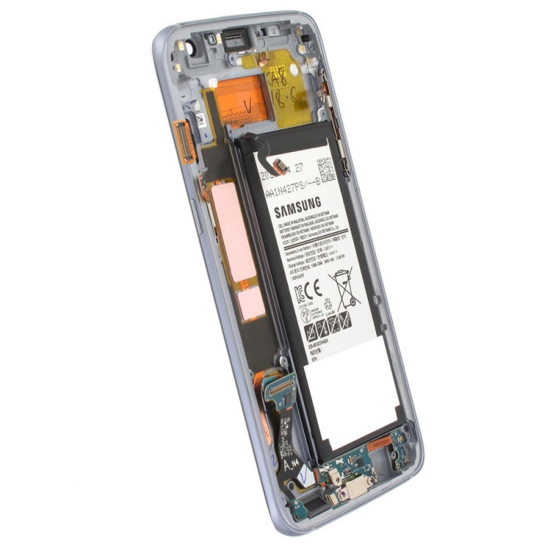 Samsung SERVICE PACK Display LCD ORIGINALE + Frame Per Galaxy S23 Ultra 5G S918 | Lavender / Light Pink