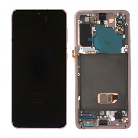 Samsung Service Pack Original LCD Display + Frame For Galaxy G991 S21 5G | Phantom Violet NO CAMERA