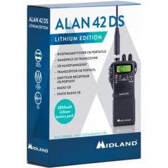 MIDLAND ALAN 42 DS Lithium Edition Radio CB Ricetrasmettitore Portatile AM/FM | 2800mAh Pacco batteria Litio incluso