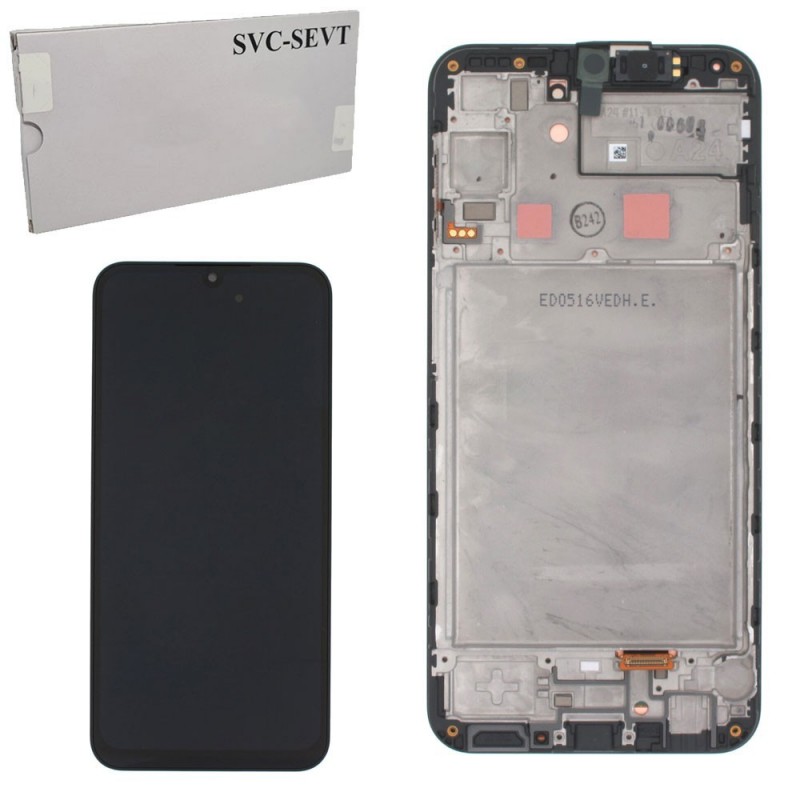 Samsung SERVICE PACK Display LCD ORIGINALE + Frame Per Galaxy A245 A24 4G | Nero