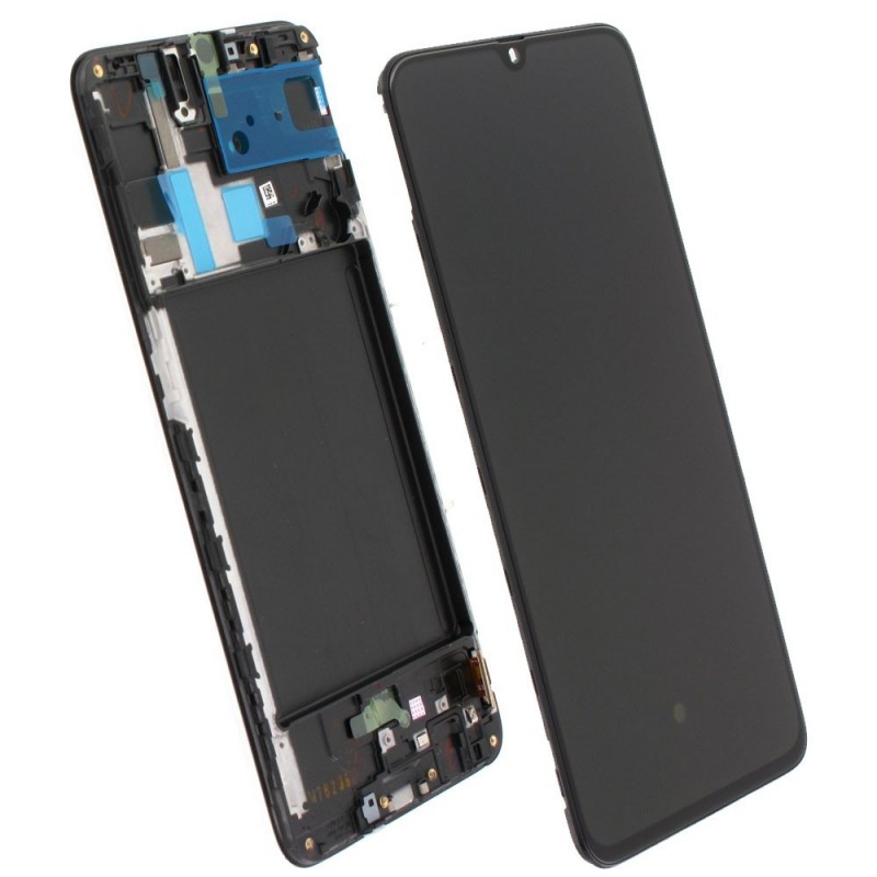Samsung SERVICE PACK Display LCD ORIGINALE + Frame Per Galaxy A70 A705 | Nero