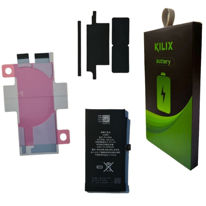 KILIX SELECT DECODE ULTRA Compatible Battery for Apple iPhone 13 Mini A2628 A2630 | 2406mAh | NO POP UP KILIX SELECT DECODE ULTRA Compatible Battery for Apple iPhone 13 Mini A2628 A2630 | 2406mAh | NO POP UP