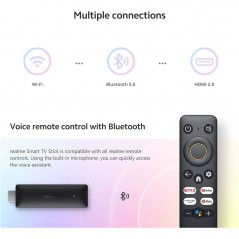 Acquista REALME Smart TV Stick Streaming Player con Telecomando | Nero in vendita