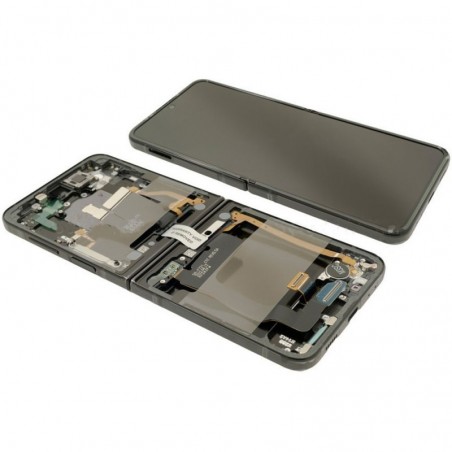 Samsung SERVICE PACK Display LCD ORIGINALE + Frame Per Galaxy Z Flip 4 5g 2022 F721 | NERO Black Inner