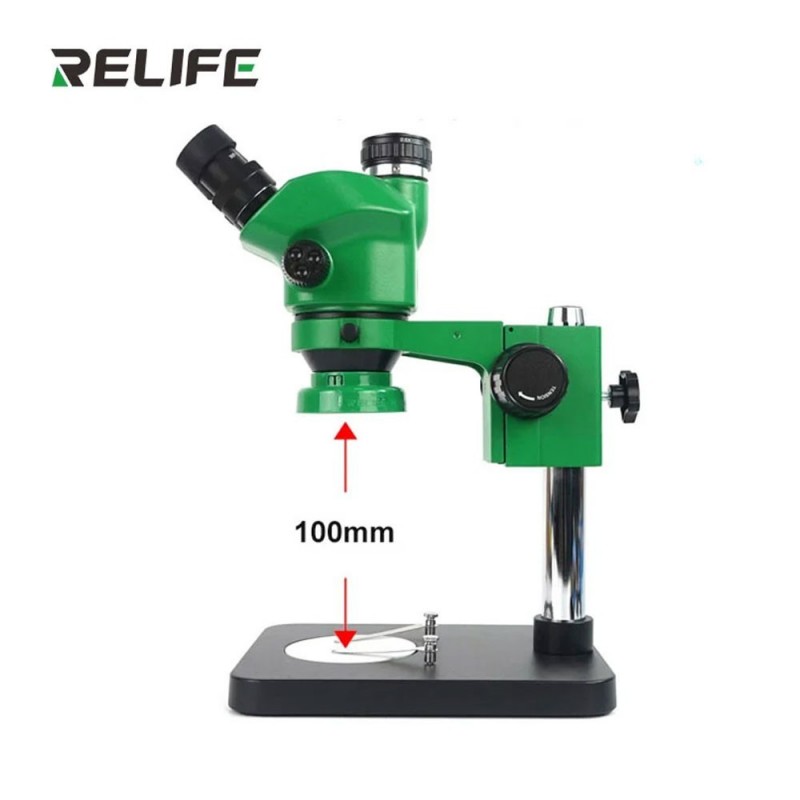 RELIFE RL-M5T-B1 Microscopio trinoculare 7-50X Con interfaccia 0,5 CTV | VERDE