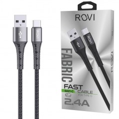 Acquista Rovi Fabric SA21C Cavo di Ricarica in Tessuto da Usb-A a Usb-C 1,5 Metri 60W | Silver su Smartness