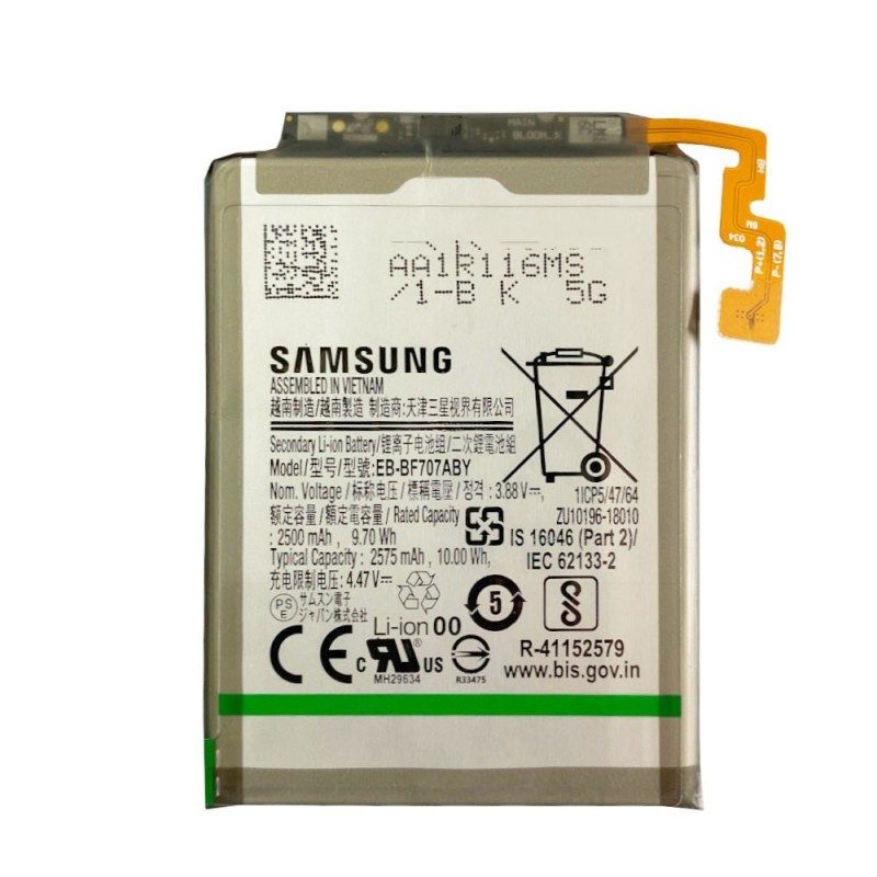 Samsung Service Pack Batteria EB-BF707ABY + EB-BF708ABY Originale per Galaxy Z FLIP 5G SM-F707B 