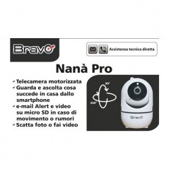 Acquista BRAVO NANA' PRO Telecamera Wireless IP WiFi Motorizzata da Interno Full HD 1080p in vendita