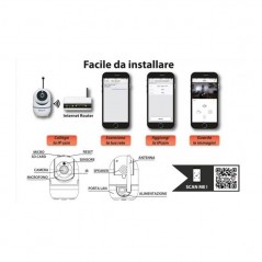 Immagine prodotto BRAVO NANA' PRO Telecamera Wireless IP WiFi Motorizzata da Interno Full HD 1080p