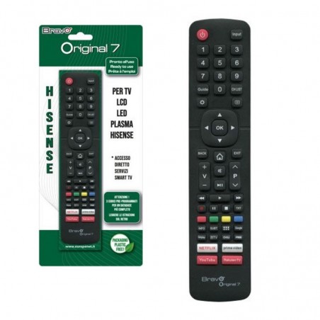 Acquista Bravo Telecomando di Ricambio ORIGINAL 7 Per TV HI-SENSE (Case Originale della Casa) in vendita