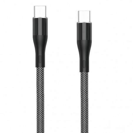 Rovi Sport SA31 USB-C to USB-C Nylon Charging Cable 1m 3A | Black