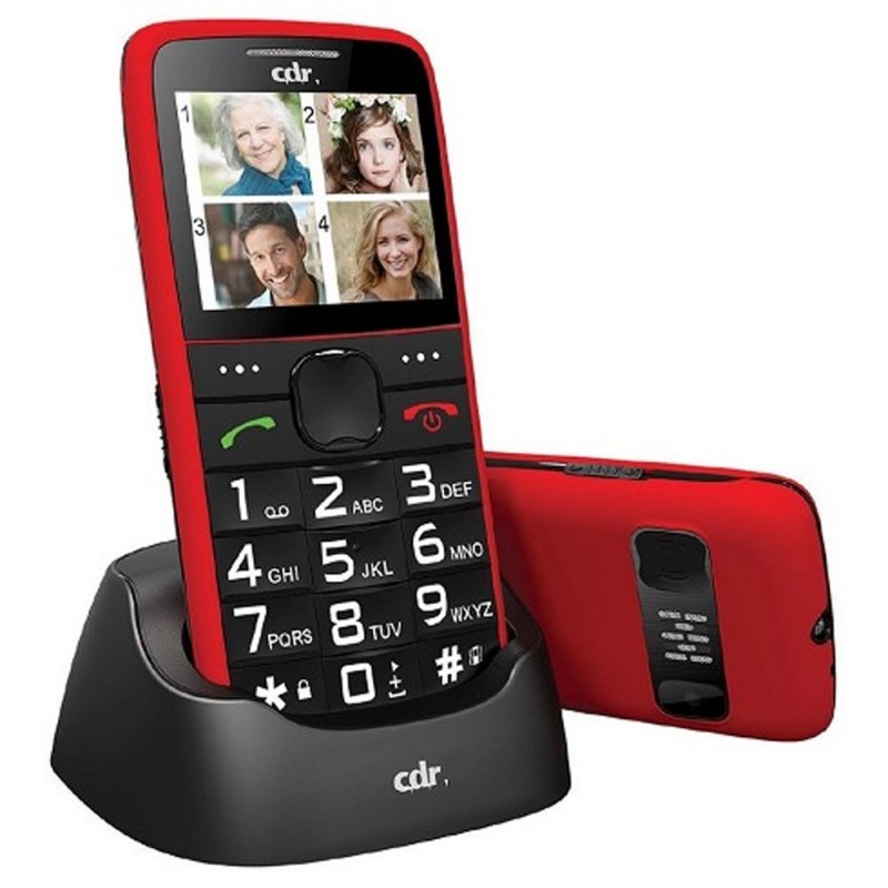 CDR M300 Dual Sim 2G GSM Cell Phone with SOS Button | Red CDR M300 Dual Sim 2G GSM Cell Phone with SOS Button | Red