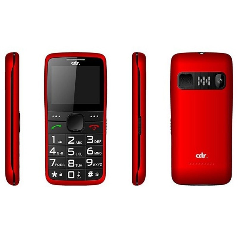 CDR M300 Dual Sim 2G GSM Cell Phone with SOS Button | Red CDR M300 Dual Sim 2G GSM Cell Phone with SOS Button | Red