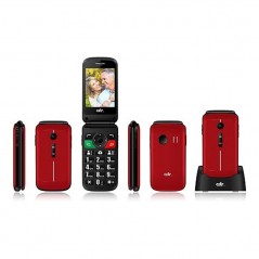 Discover CDR Cellulare GSM Quad Band C50B Dual Sim con Tasto SOS | Red details