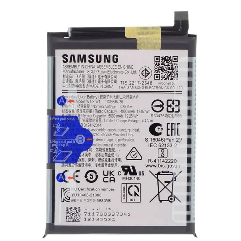 Samsung Service Pack Batteria WT-S-W1 Originale per Galaxy A14 5G A146B
