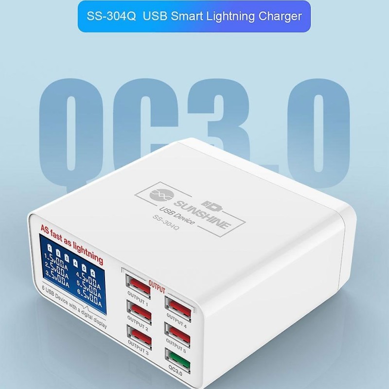 SUNSHINE 6-Port USB Smart Charger | SS-304Q SUNSHINE 6-Port USB Smart Charger | SS-304Q