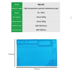 RELIFE RL-160A High-Temperature Specialty Silicone Maintenance Mat | COUNTERTOP