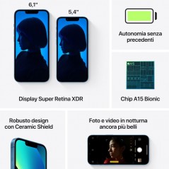 Photo of IPHONE 13 256 GB BLUE - PRE OWNED GRADE A/A+ (SCATOLA + CAVO LIGHTNING USB-C) - 12 MESI DI GARANZIA - Apple