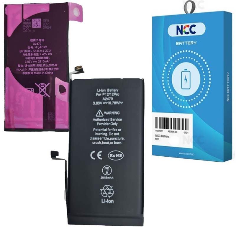 NCC Compatible Battery for Apple iPhone 12 / iPhone 12 Pro A2172 A2402 A2341 A2406 | ZY Taiwan Chip - 2815mAh NCC Compatible Battery for Apple iPhone 12 / iPhone 12 Pro A2172 A2402 A2341 A2406 | ZY Taiwan Chip - 2815mAh