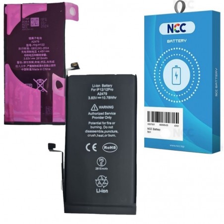 Foto di NCC Batteria Compatibile per Apple iPhone 12 / iPhone 12 Pro A2172 A2402 A2341 A2406 | ZY Taiwan Chip - 2815mAh - NCC