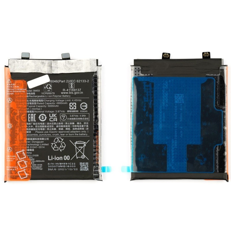 Xiaomi Service Pack Batteria BM59 Originale per 11T | 21081111RG 