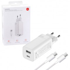 Discover Xiaomi Gan Charger 65W Caricabatteria USB-A e USB-C + Cavo USB-C | AD652GEU Bianco details