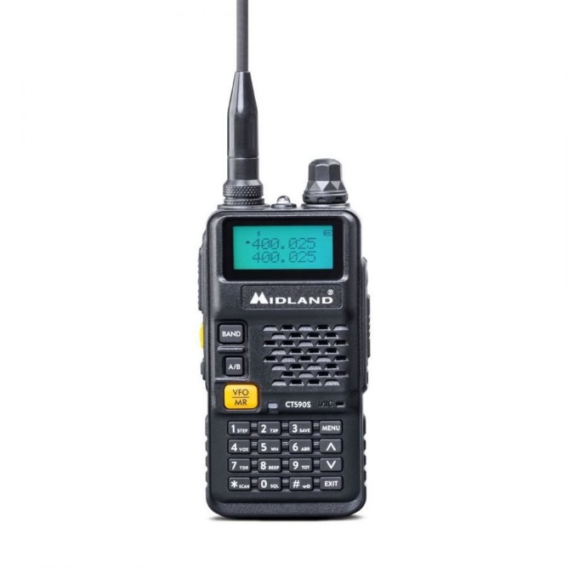 MIDLAND CT590S RADIO RICETRASMETTITORE DUAL BAND VHF/UHF PORTATILE CON DISPLAY LCD BATTERIA INTEGRATA RICONDIZIONATO