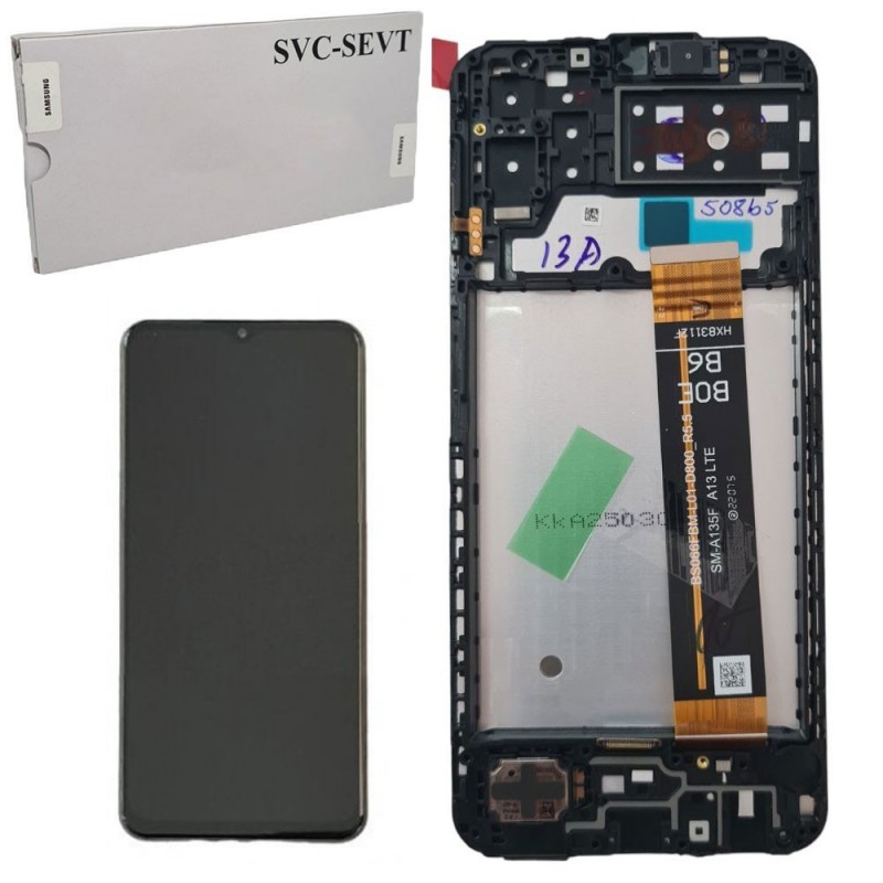  Samsung Service Pack Original LCD Display + Frame Galaxy A13 A137 | FLAT CSOT M336 R0.5 / BOE B6 A135F R5.7 R5.5