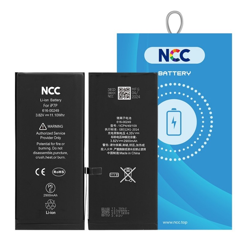 NCC Compatible Battery for Apple iPhone 7 Plus A1661 A1784 A1785 A1786 | ZY Taiwan Chip - 2910mAh