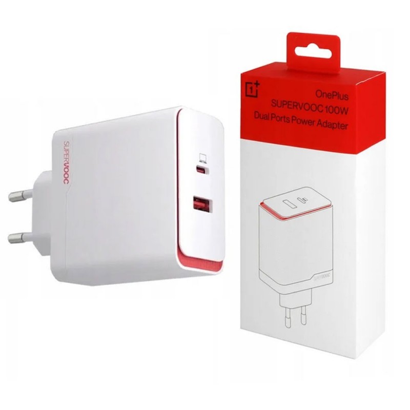 OnePlus 100W SUPERVOOC Charger Dual USB-A and USB-C Port Adapter OnePlus 100W SUPERVOOC Charger Dual USB-A and USB-C Port Adapter