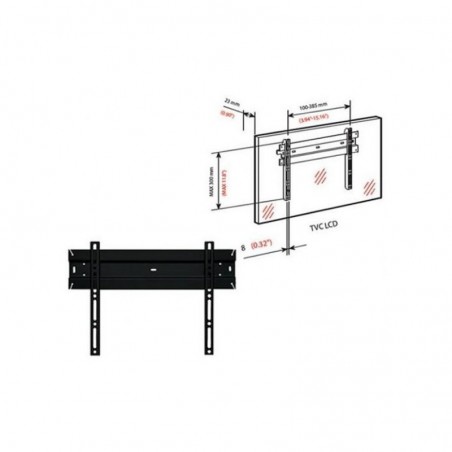 BRAVO Supporto fisso da parete Staffa WALL 1 Attacco Universale da 21" a 40" Pollici