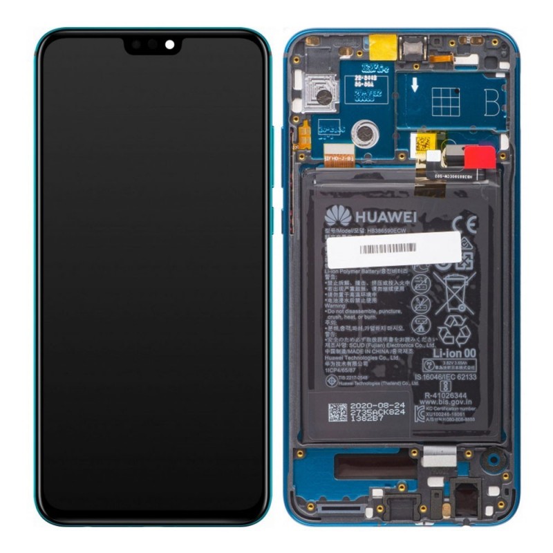 Huawei Service Pack Original LCD Display + Frame and Battery for HONOR 9X LITE | Green