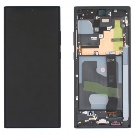 Samsung SERVICE PACK Display LCD ORIGINALE + Frame Per Galaxy Note 20 Ultra 4G 5G N986 N985 NO CAM | Nero