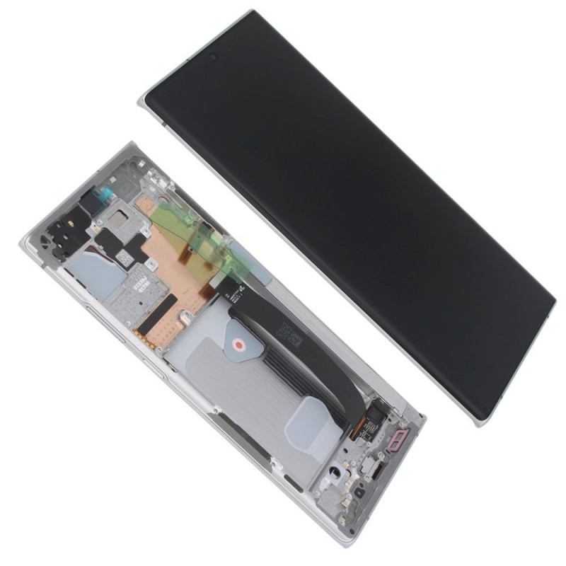 Samsung SERVICE PACK Display LCD ORIGINALE + Frame Galaxy Note 20 Ultra 4G N985 5G N986 | NO CAM | Bianco