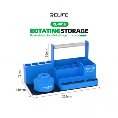 RELIFE RL-001H Magazzino multifunzionale Organizzatore girevole per riparazioni | Blu