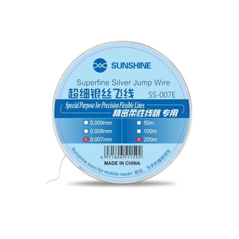 SUNSHINE SS-007E Bobina di Argento 0.007MM Filo Per Jump Wire Saldature | 200M 