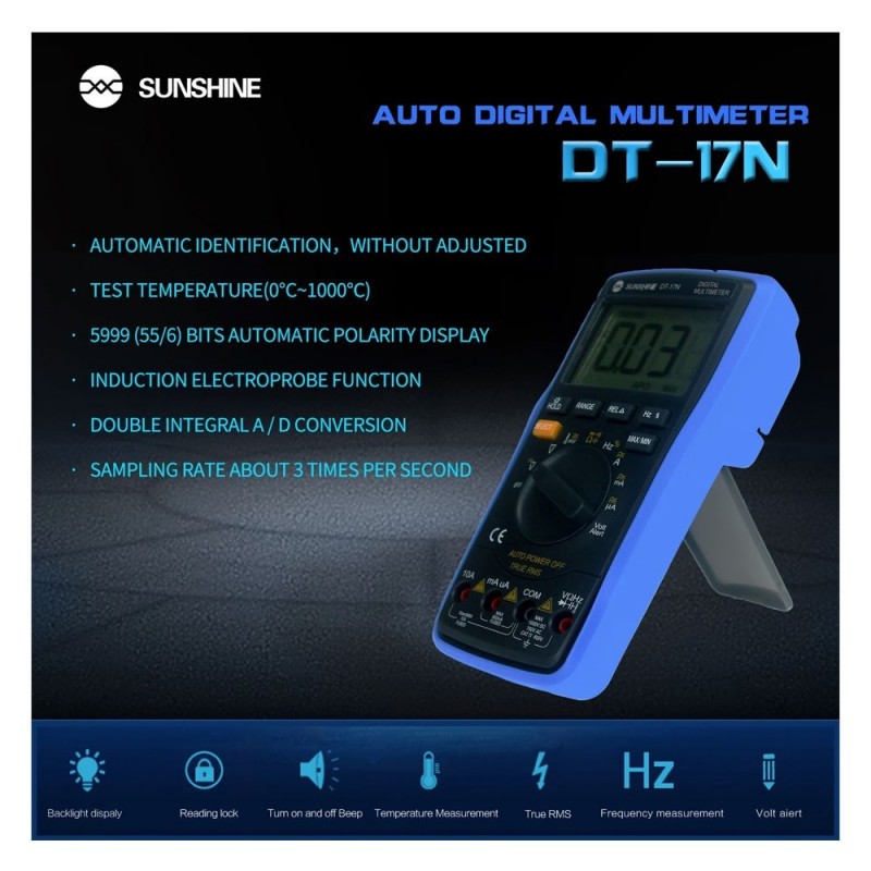 SUNSHINE DT-17N Multimetro Digitale Misuratore di Tensione