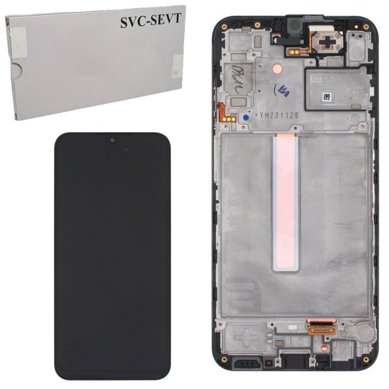 Samsung Service Pack Original LCD Display + Frame Galaxy A25 5G A256 | Black Samsung Service Pack Original LCD Display + Frame Galaxy A25 5G A256 | Black